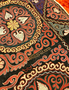 ヴィンテージ カザフ壁掛け刺繍トゥス・キーズ １１